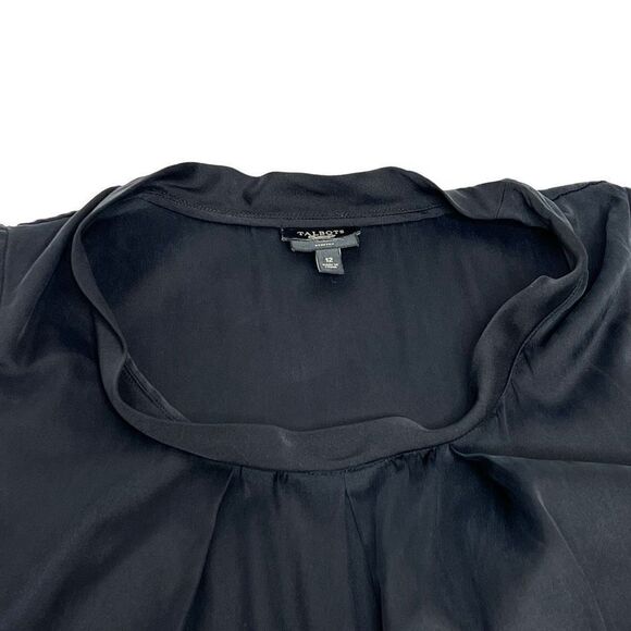 Talbots black silk sleeveless top size 12 - Picture 8 of 13
